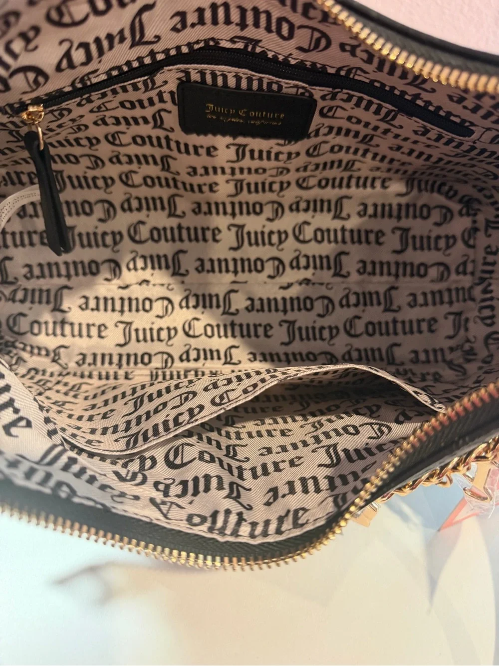 Juicy Couture Sprinkle Of Juicy Black Hobo Bag Charm Purse and Wallet NEW w TAGS